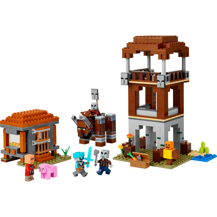LEGO 21278 THE PILLAGER OUTPOST AND RAVAGER
