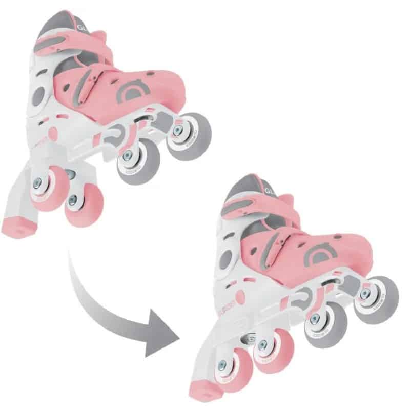GLOBBER 2IN1 LEARNING SKATES PINK SIZE 30-33
