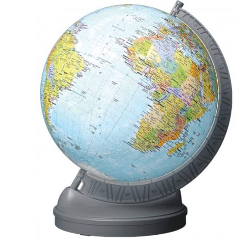 R/B 3D PUZZLE GLOBE WITH LIGHT