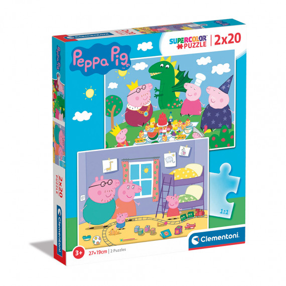 CLEMENTONI PUZZLE 2X20PCS PEPPA PIG