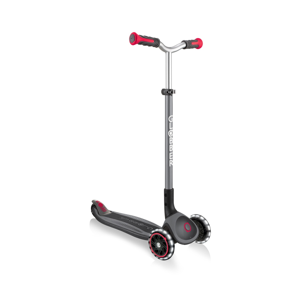 SCOOTER GLOBBER MASTER LIGHTS GREY/RED 662-120