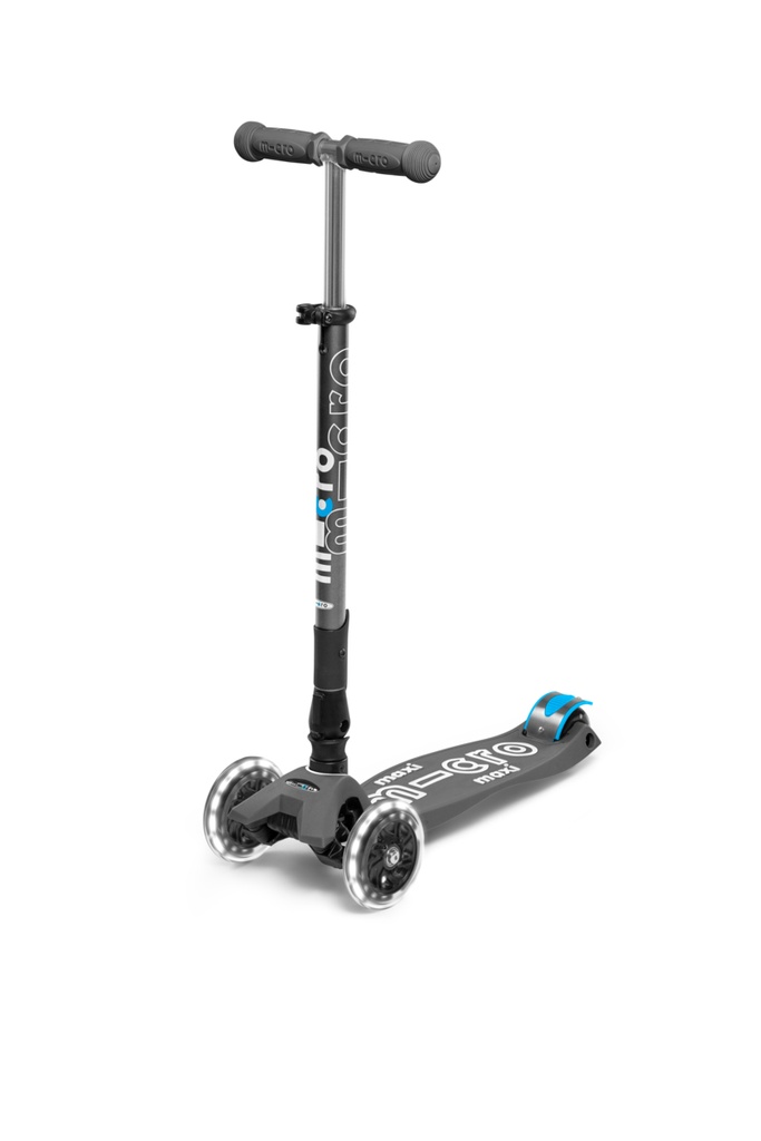 SCOOTER MICRO MAXI DELUXE FOLDABLE VOLCANO GREY LED