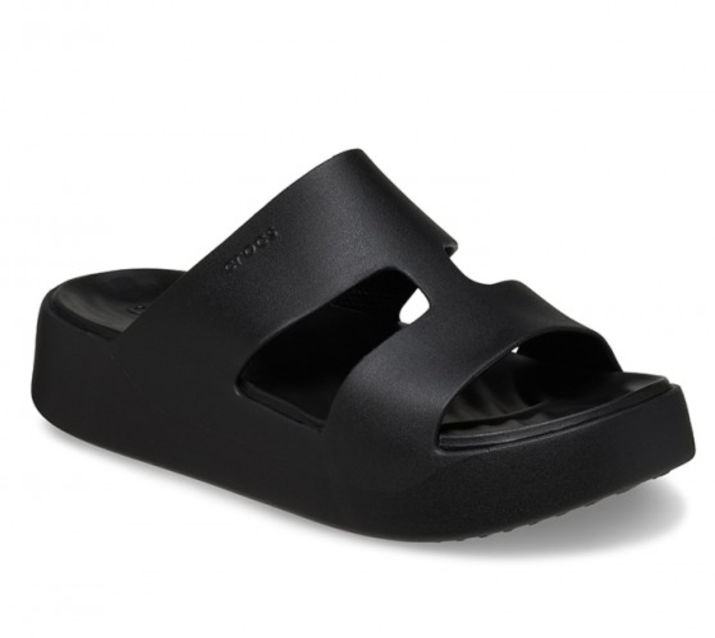CROCS GETAWAY PLATFORM H-STRAP BLACK 209409-001