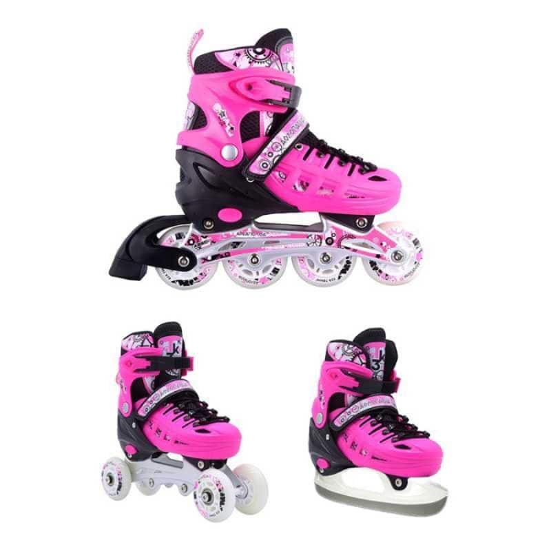 IN LINE SKATES 3 IN 1  PINK 10305