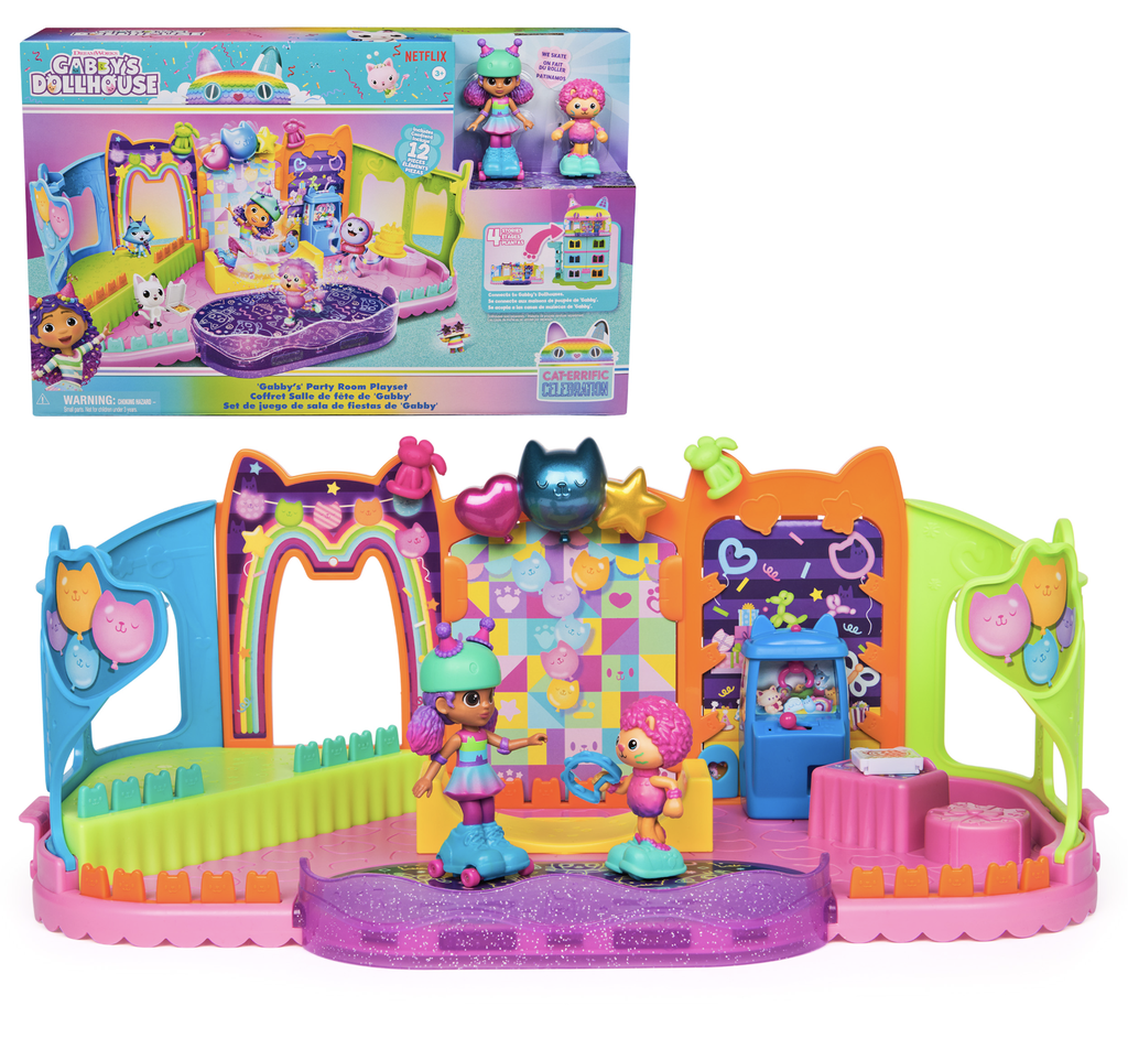 GABBY'S DOLLHOUSE PARTY ROOM PLAYSET