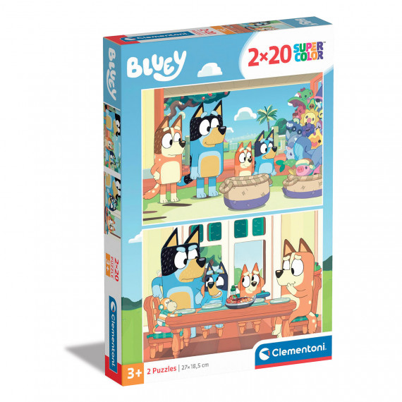 CLEMENTONI PUZZLE 2X20 PCS BLUEY