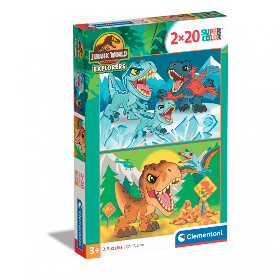 CLEMENTONI PUZZLE 2X20 PCS JURRASIC WORLD