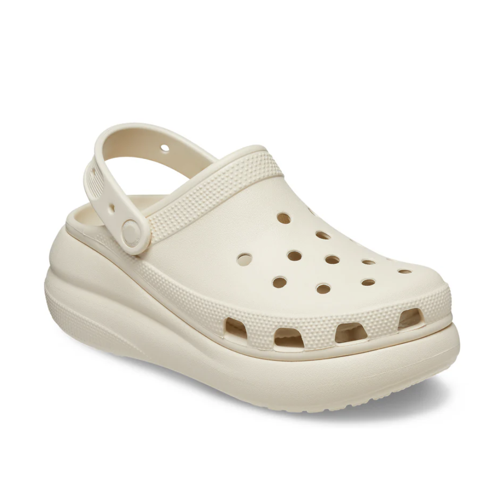 CROCS CLASSIC CRUSH PLATFORM CLOG BONE 207521-2Y2