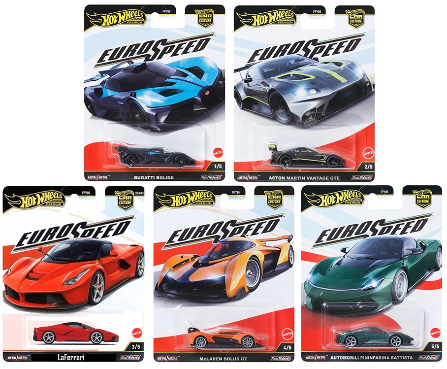 HOT WHEELS EUROSPEED SET OF 5