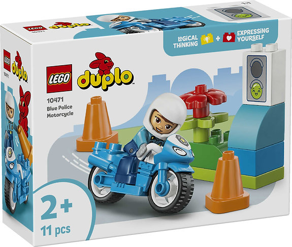 LEGO 10471 BLUE POLICE MOTORCYCLE