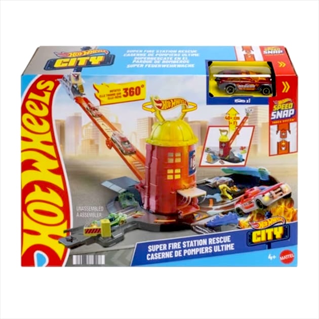 HOT WHEELS JHL95 SUPER FIRE STATION RESCUE