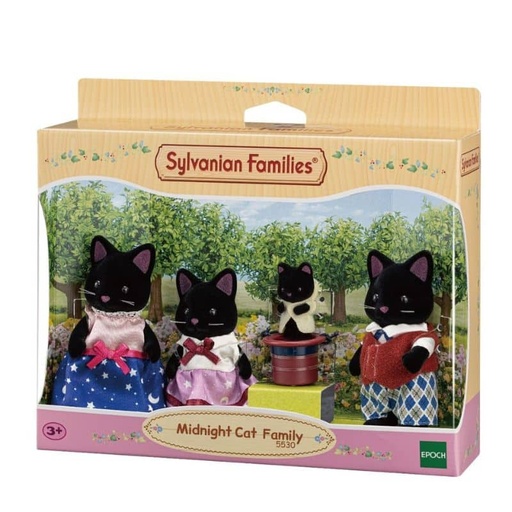 [EP5530] SYLVANIAN FAMILIES MIDNIGHT CAT FAMILY 5530