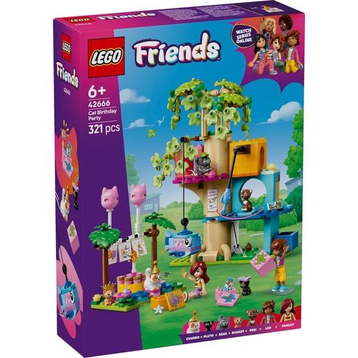 [LG42666] LEGO 42666 CAT BIRTHDAY PARTY & TREE HOUSE