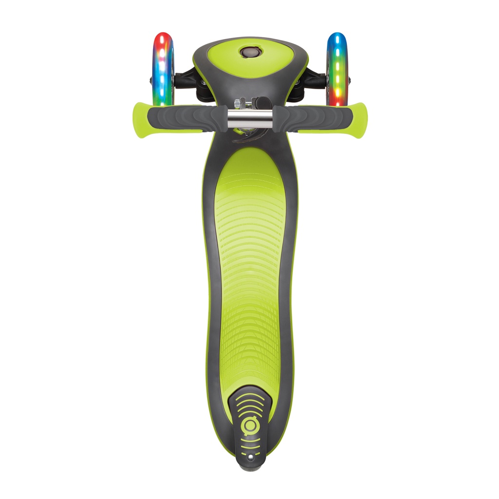 SCOOTER GLOBBER ELITE GREEN LIGHTS FOLDING 