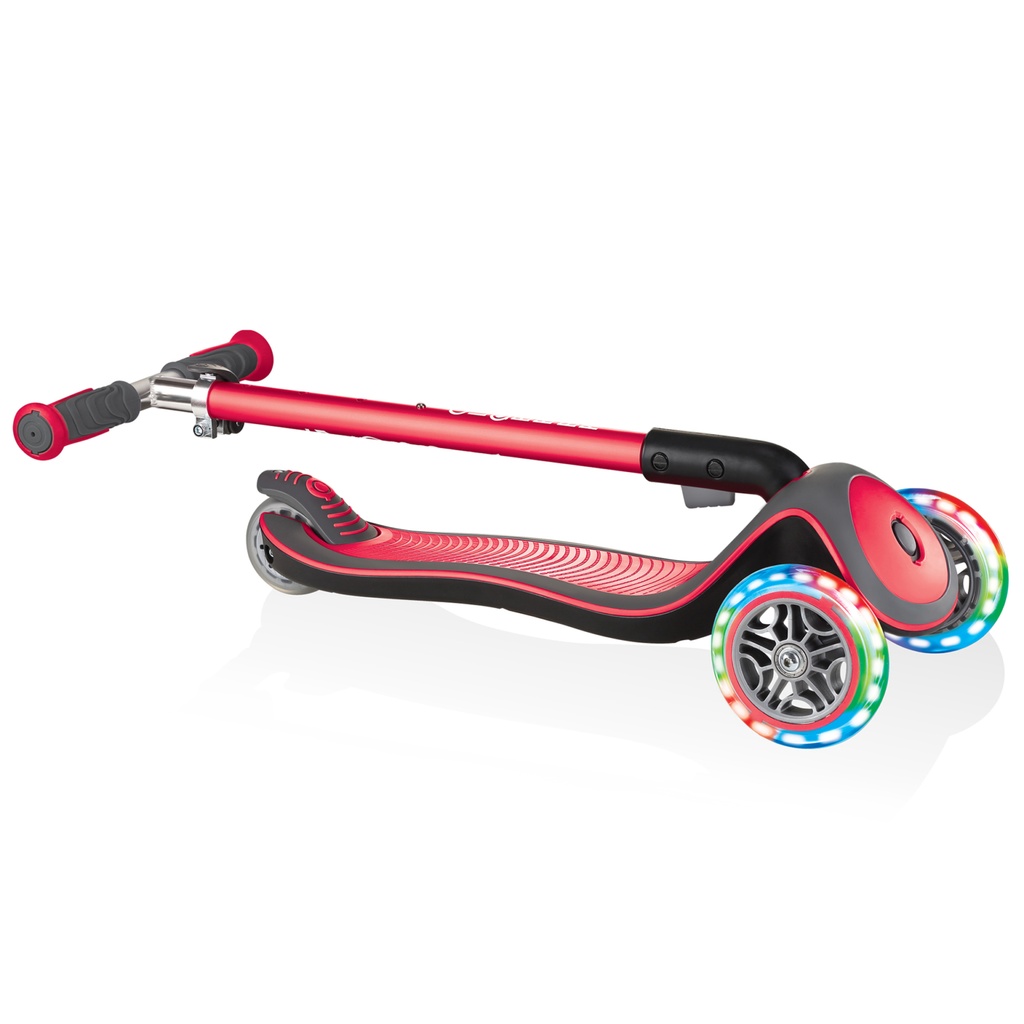 SCOOTER GLOBBER ELITE RED LIGHTS FOLDING 