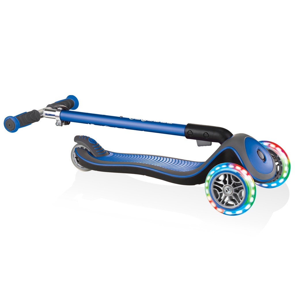 SCOOTER GLOBBER ELITE BLUE LIGHTS FOLDING 