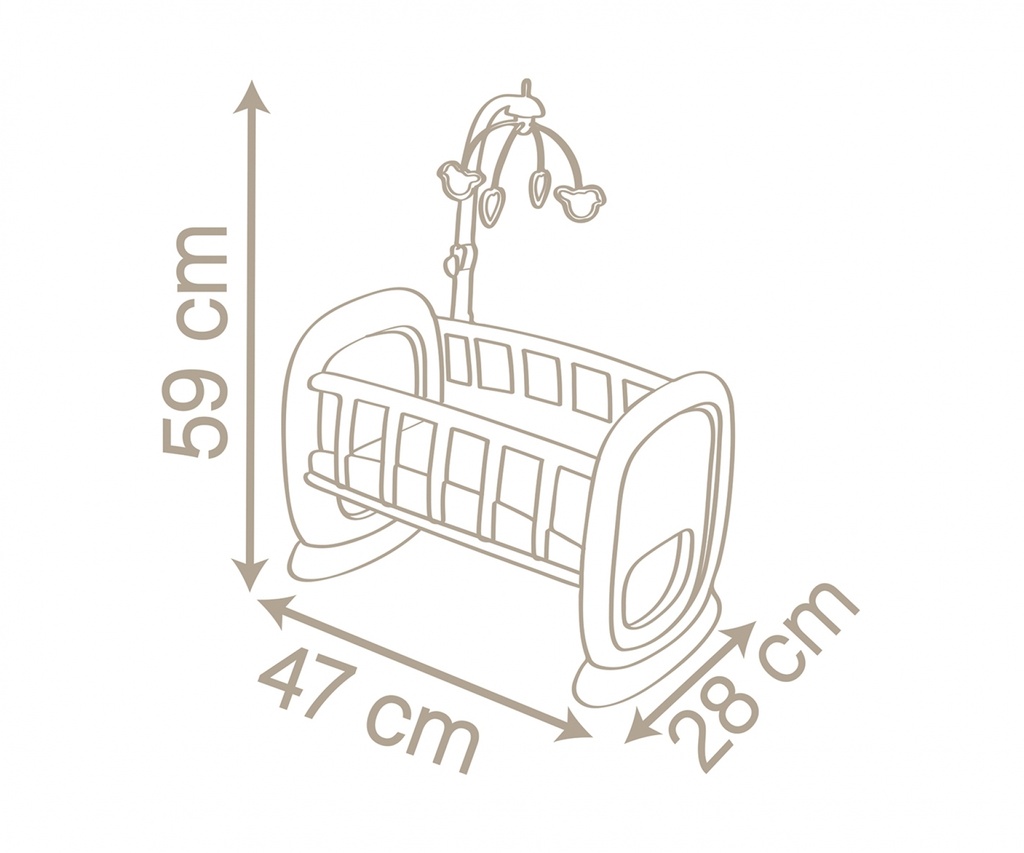 BABY NURSE CRIB WITH BARS 220372