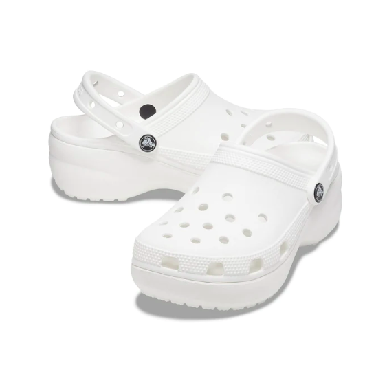 CROCS CLASSIC PLATFORM CLOG W WHITE 206750-100