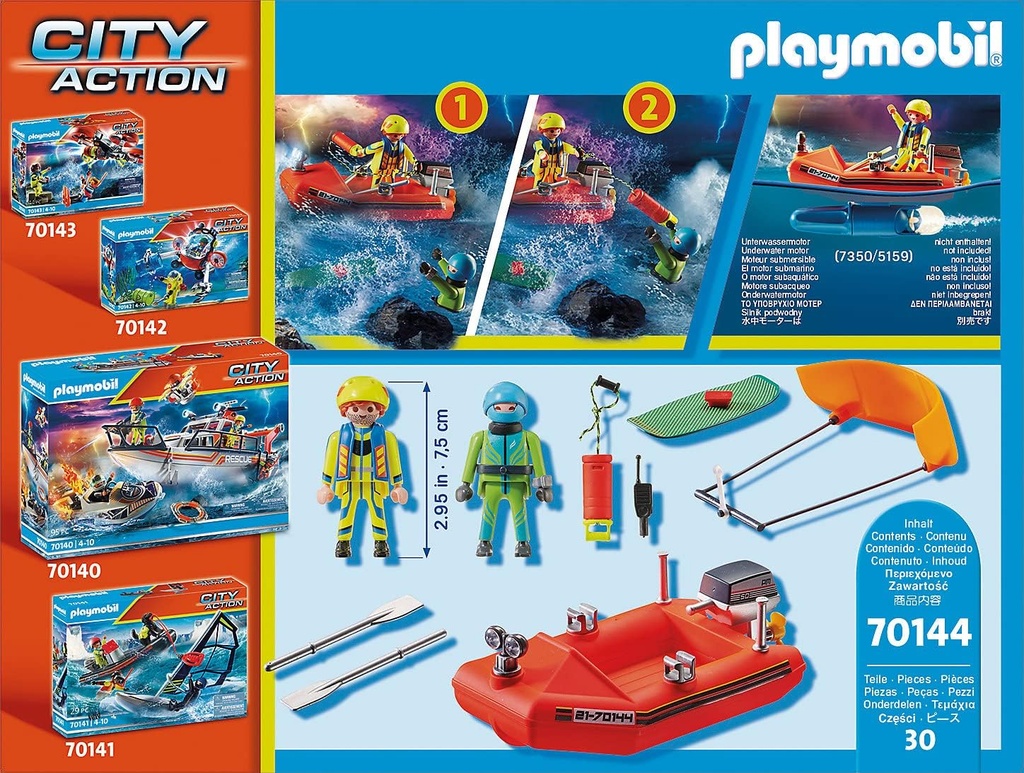 PLAYMOBIL 70144  Kitesurfer Rescue with Speedboat