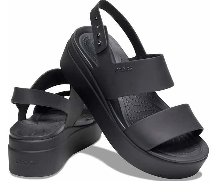 CROCS BROOKLYN LOW WEDGE BLACK 206453-060