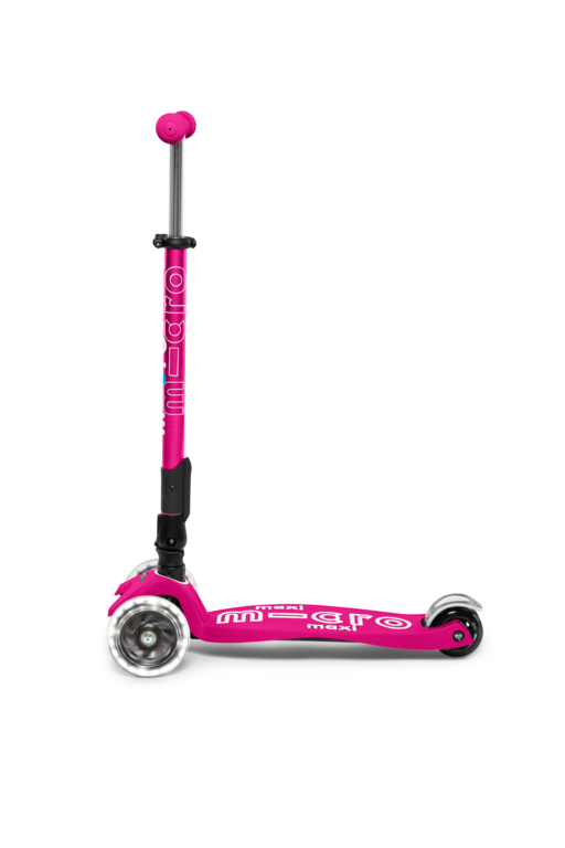 SCOOTER MICRO MAXI DELUXE FOLDABLE PINK LED