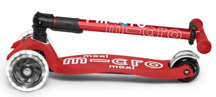 SCOOTER MICRO MAXI DELUXE FOLDABLE REDLED MDD092