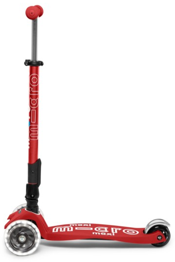 SCOOTER MICRO MAXI DELUXE FOLDABLE REDLED MDD092