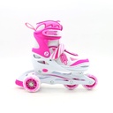 ROLLER SKATES 3 IN 1 PINK 10320