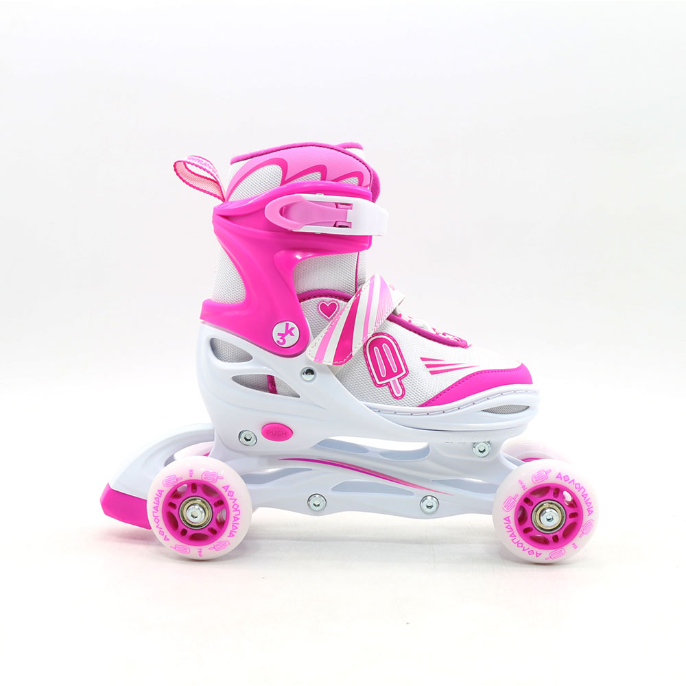 ROLLER SKATES 3 IN 1 PINK 10320