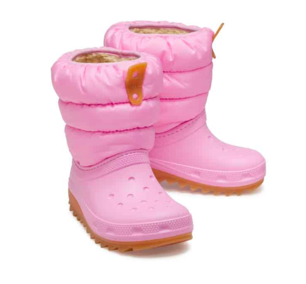 CROCS CLASSIC NEO PUFF BOOT K PINK/GUM 207684-6XQ