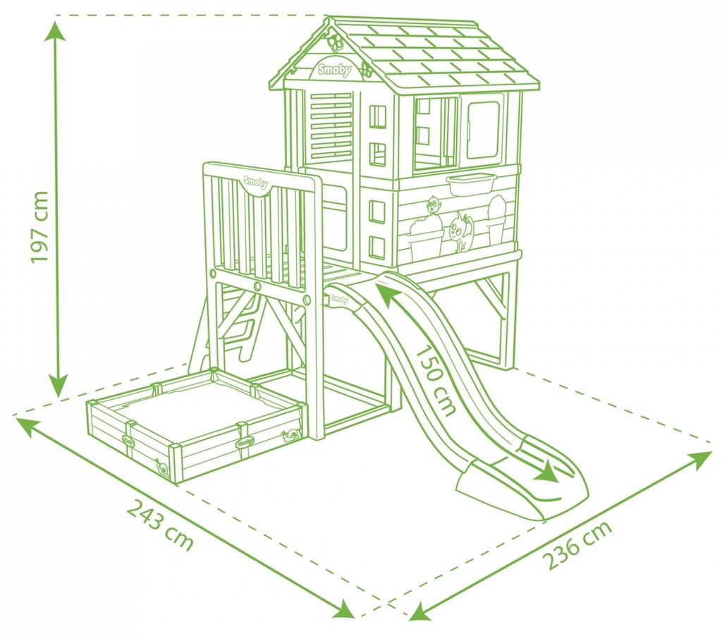HOUSE ON STILTS SQUARE 810801 PLAYHOUSE