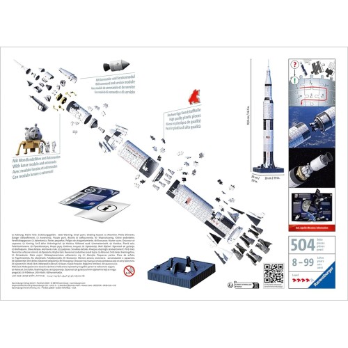 R/BURGER 3D PUZZLE APOLLO SATURN V ROCKET