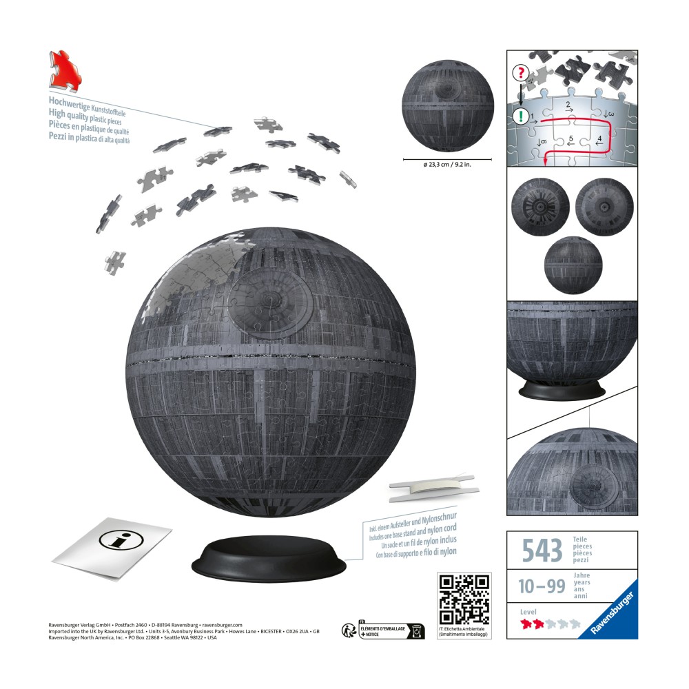 R/B 3D PUZZLE STAR WARS DEATH STAR