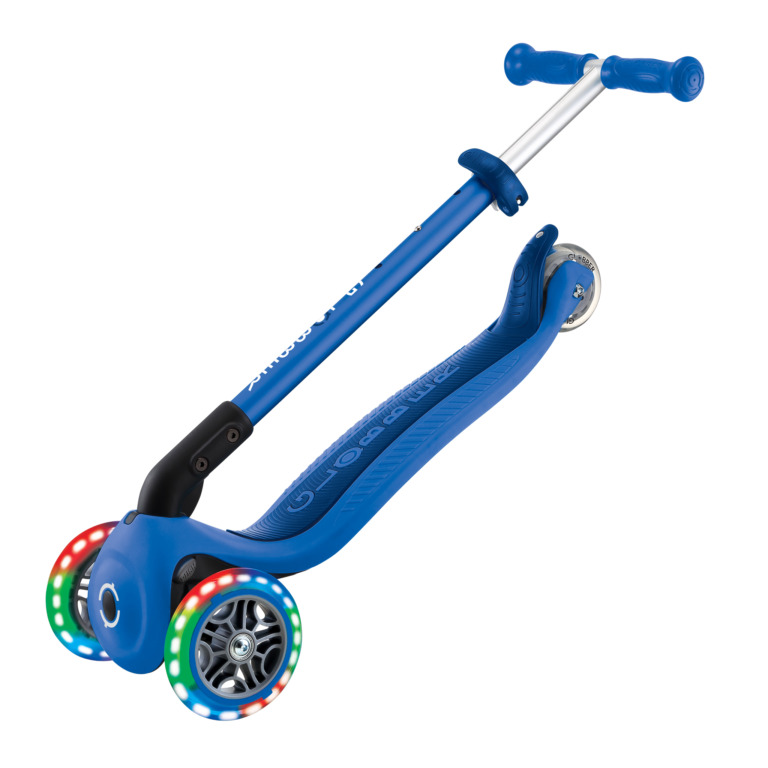 SCOOTER GLOBBER PRIMO FOLDABLE LIGHTS NAVY BLUE