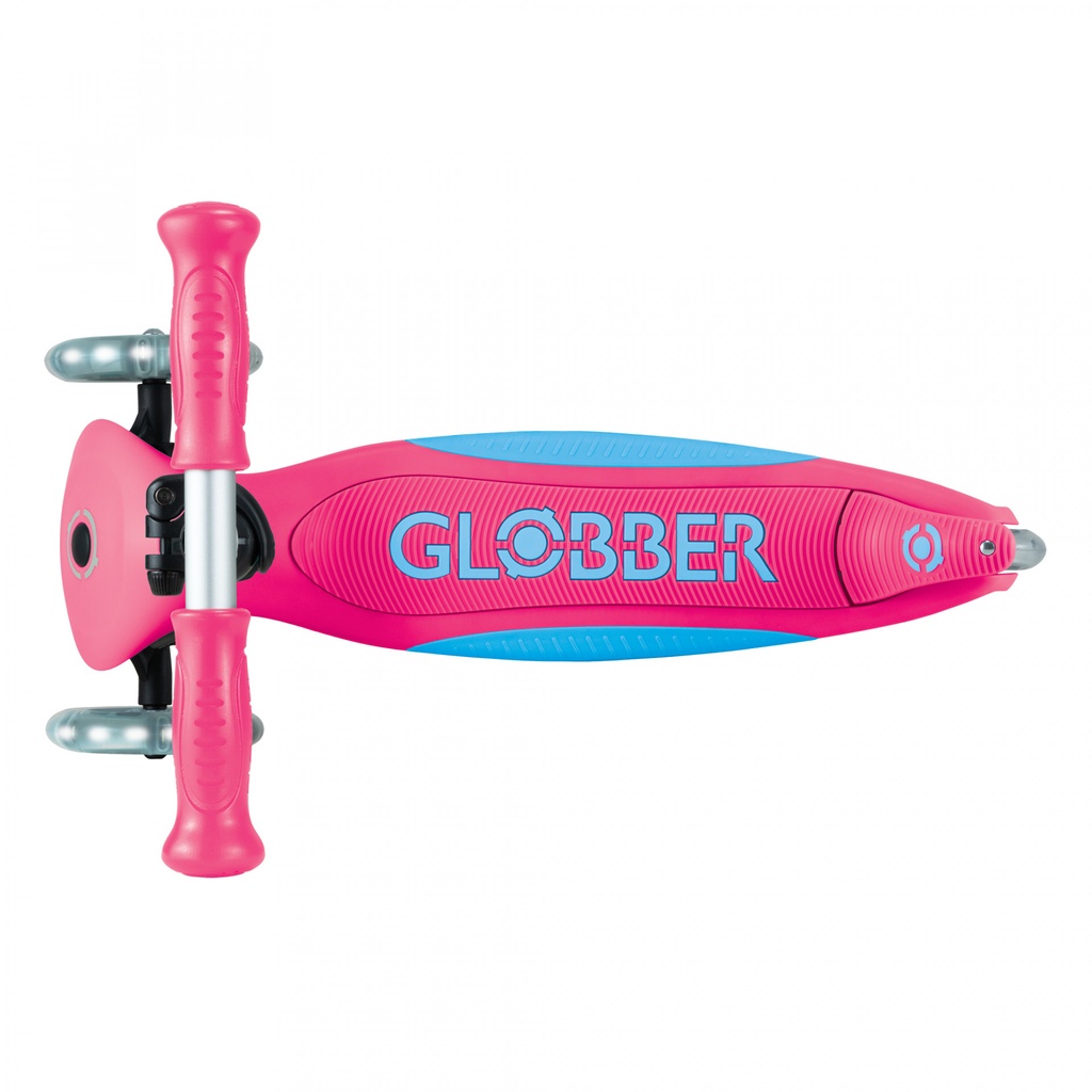 SCOOTER GLOBBER ELITE PINK LIGHTS FOLDING