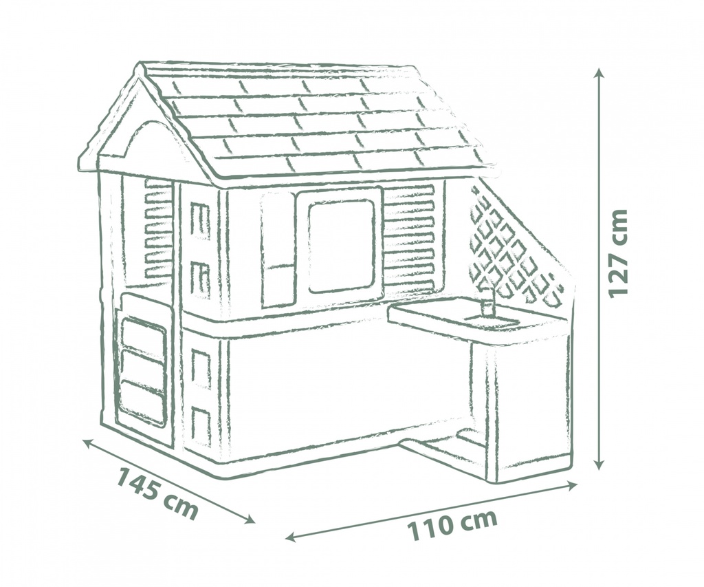 SMOBY PRETTY PLAYHOUSE WITH SUMMER KITCHEN