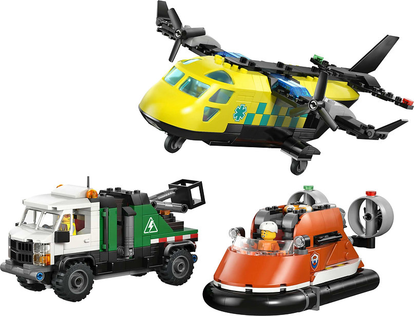 LEGO 60505 AIRPLANE, SERVICE TRUCK &
HOVERCRAFT REMIX