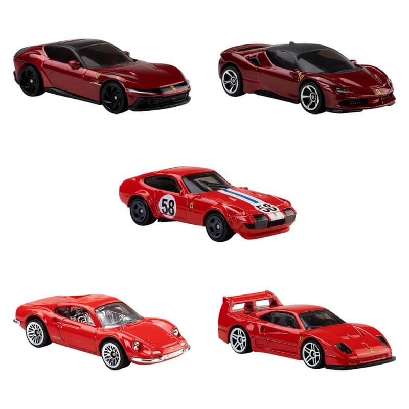 HOT WHEELS JLN12 FERRARI SET OF 5