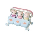 SYLVANIAN FAMILIES FLORAL CAT TRIPLETS & STROLLER