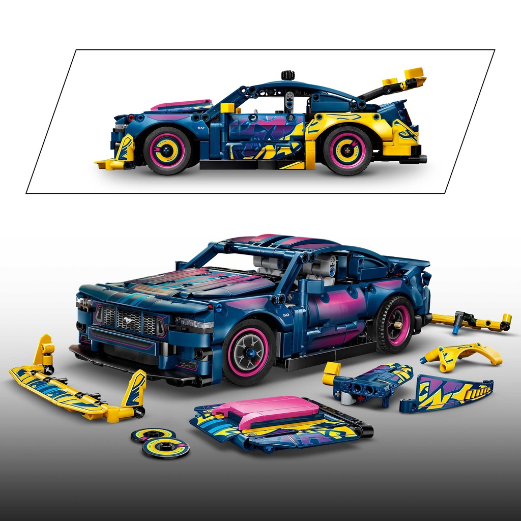LEGO 42236 CUSTOM GARAGE FORD MUSTANG GT CAR