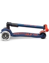 SCOOTER MICRO MAXI DELUXE FOLDABLE LED NAVY/RED