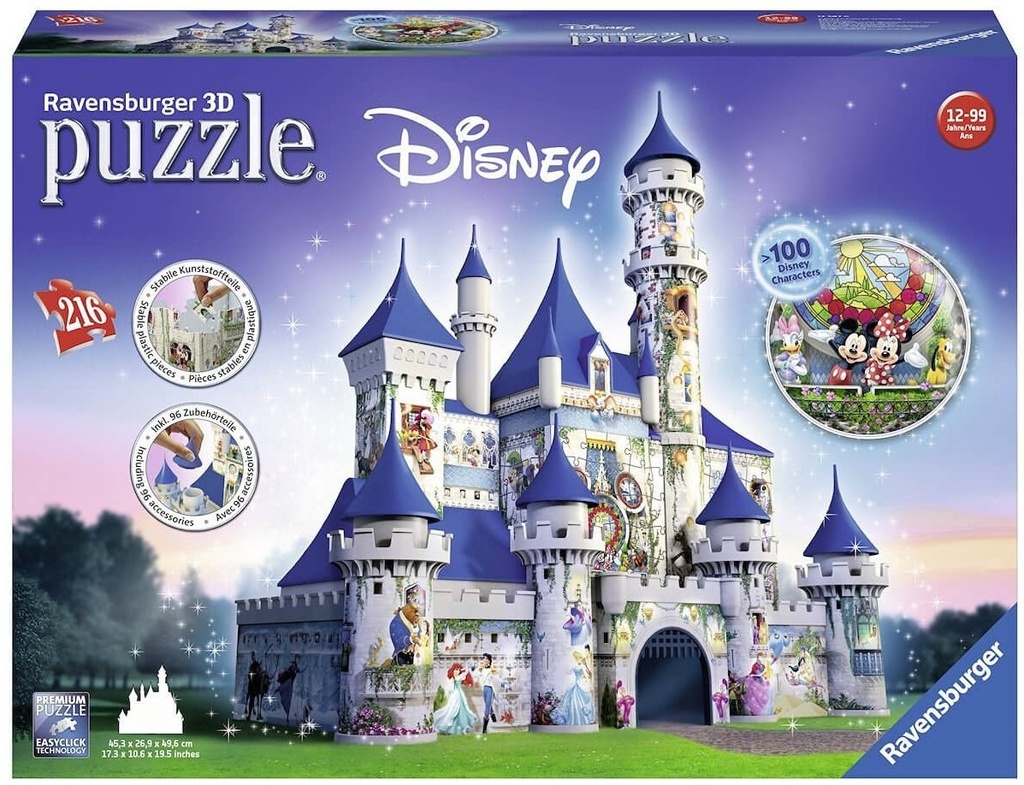 R/B PUZZLE 3D 216PCS DISNEY CASTLE