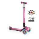 SCOOTER GLOBBER ELITE PINK LIGHTS FOLDING 