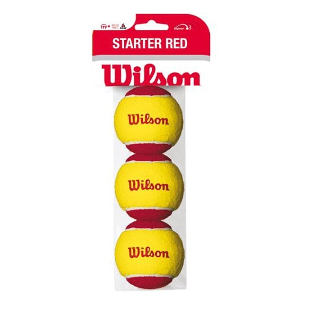 WILSON TENNIS BALLS STARTER RED BEGINNER 3 AGE 2-8