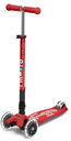 SCOOTER MICRO MAXI DELUXE FOLDABLE RED LED MMD098