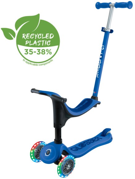 SCOOTER GLOBBER GO UP SPORTY LIGHTS BLUE