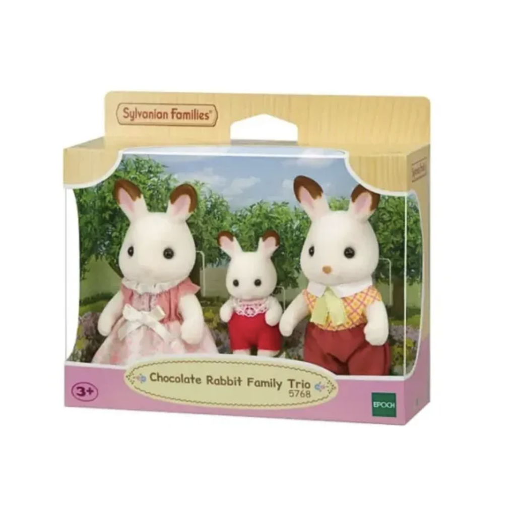 SYLVANIAN FAMILIES 5768 CHOCOLATE RABBIT FAMILY TRIO