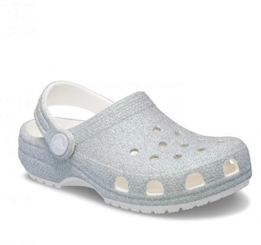CROCS GLITTER CLOG K WHITE 210986-100