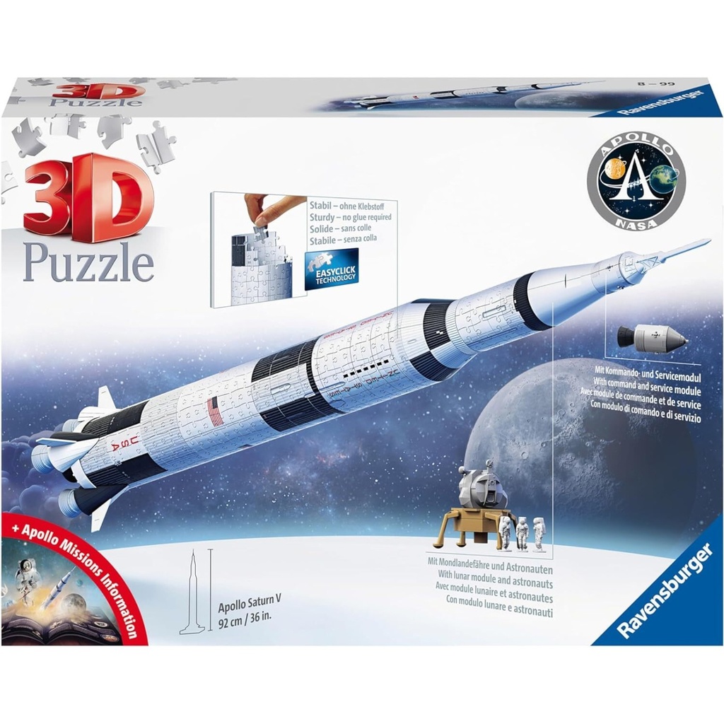 R/BURGER 3D PUZZLE APOLLO SATURN V ROCKET