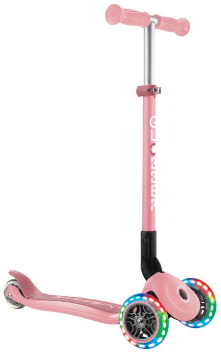 SCOOTER GLOBBER PRIMO FOLDABLE LIGHTS PASTEL PINK